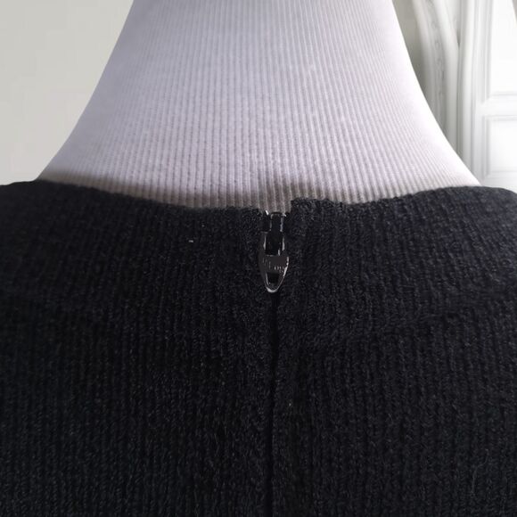 Vintage 90s Adolfo Saks Santana Knit Blazer Dress Size M Rhinestone Buttons - Picture 11 of 16